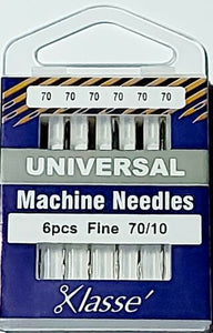 Klassé Universal  Machine Needles Size 70/10 Fine