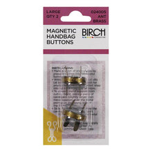 Load image into Gallery viewer, Birch Magnetic Handbag Buttons Large Antique Brass