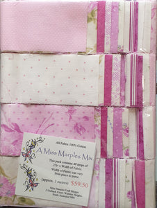 Miss Marples Mixers 2 1/2" Pink Strips Pack