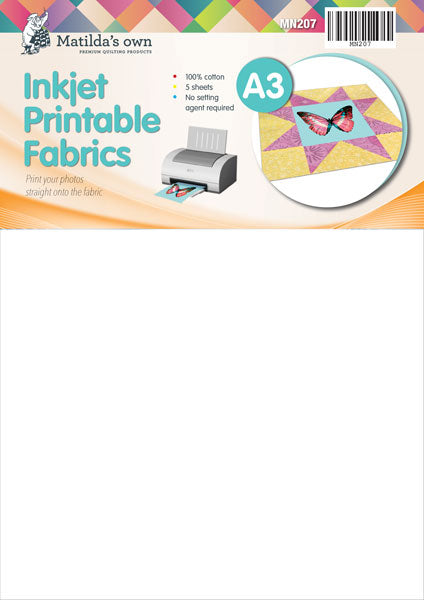 A3 Inkjet Printable Fabric by Matilda's own