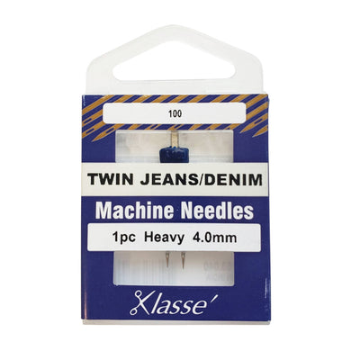 Klasse Twin Jeans Denim Sewing Machine Needles - 4mm Size 100