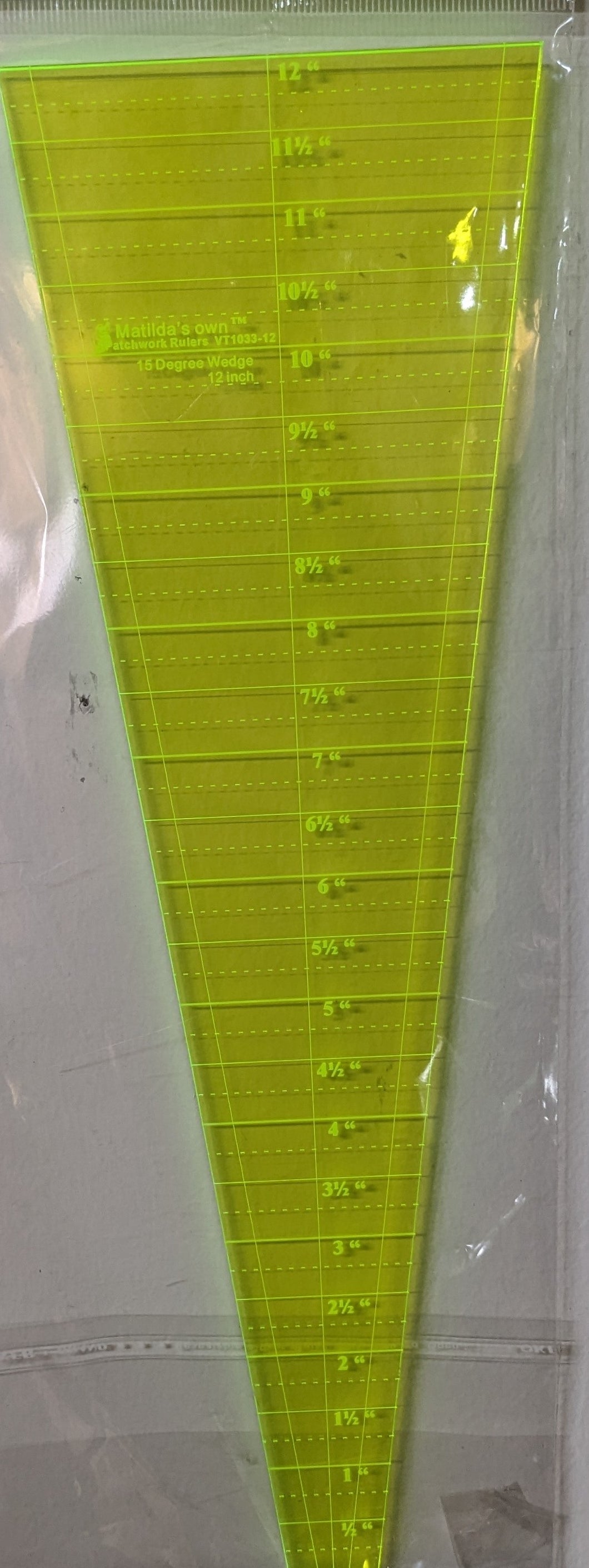 Matilda's Own 15 degree Wedge Ruler – Miss Marples Craft