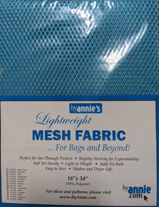 Annie's Lightweight Mesh Fabric- Parrot Blue