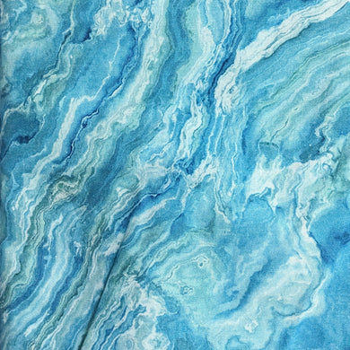 Turtle Bay Pale Green Waves  Quilting Fabric