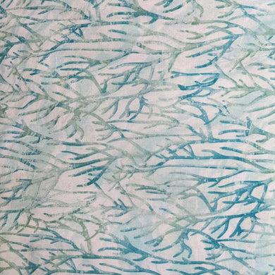 Turtle Bay Pale Green Coral Quilting Fabric