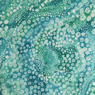 Turtle Bay Green Underwater Sea Life Quilting Fabric