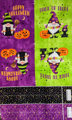Gnomes Night Out Trick or Treat Bag Panel