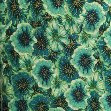 Water Lily Pads- Water Dance Fabric by Timeless Treasure