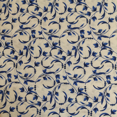 White Swirl- Blue Jubilee