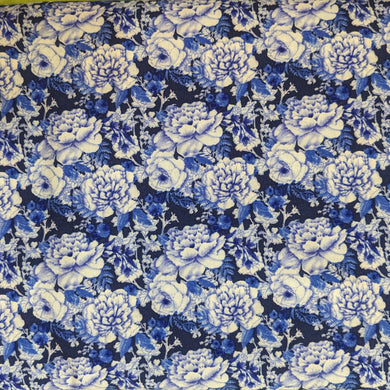 Medium Blue Cabbage Rose- Blue Jubilee