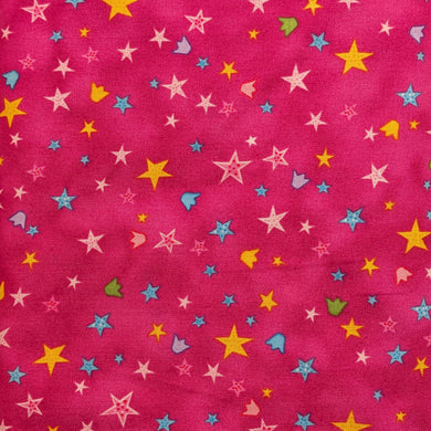 Stof- Pink Stars and Tulips