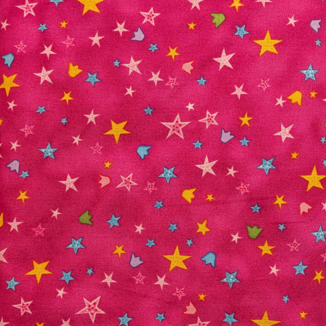 Stof- Pink Stars and Tulips
