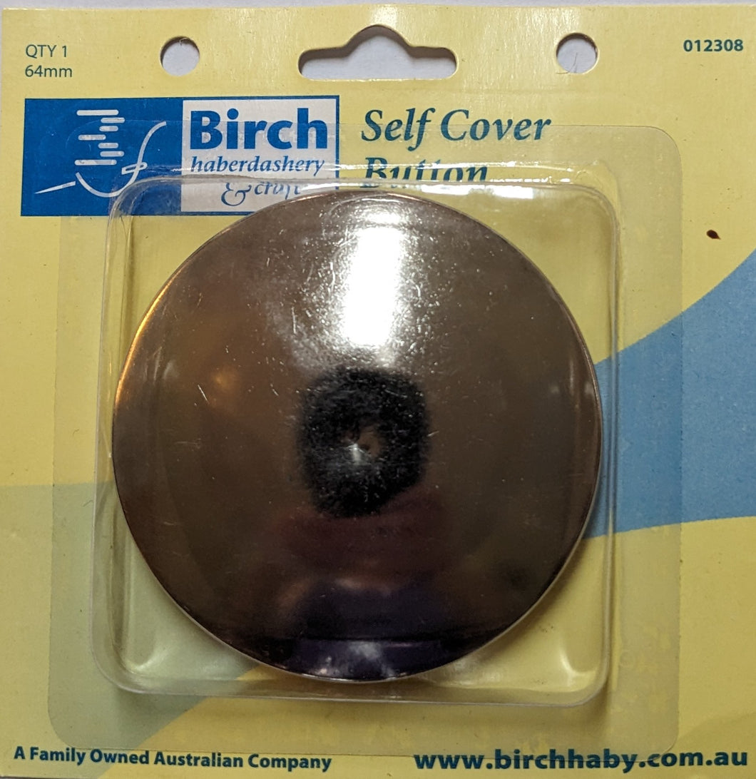 Birch Self Cover Buttons (QTY 1 x 64mm)