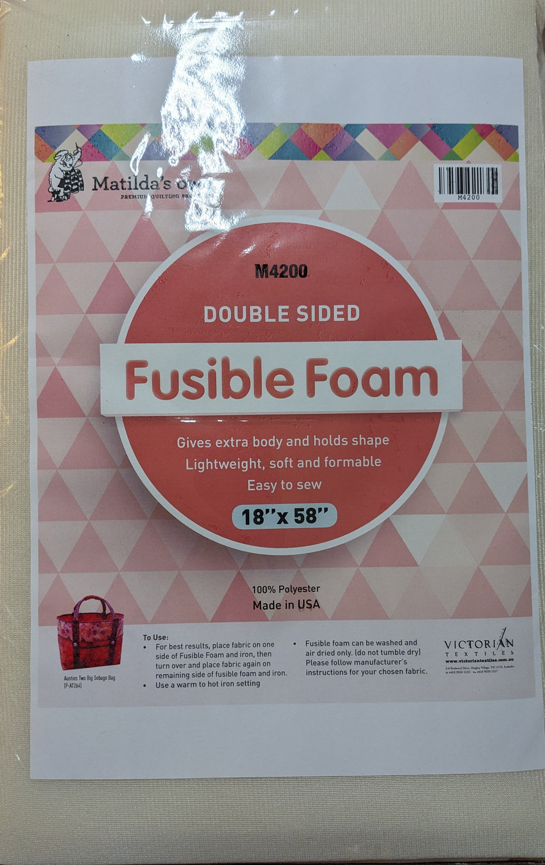 Matilda's Own  Double Sided Fusible Foam 18