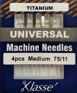 Klassé Universal  Machine Needles Size 75/11 Medium Titanium