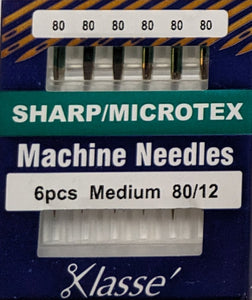 Klasse Sharp/Mircotex Machine Needles 80/12