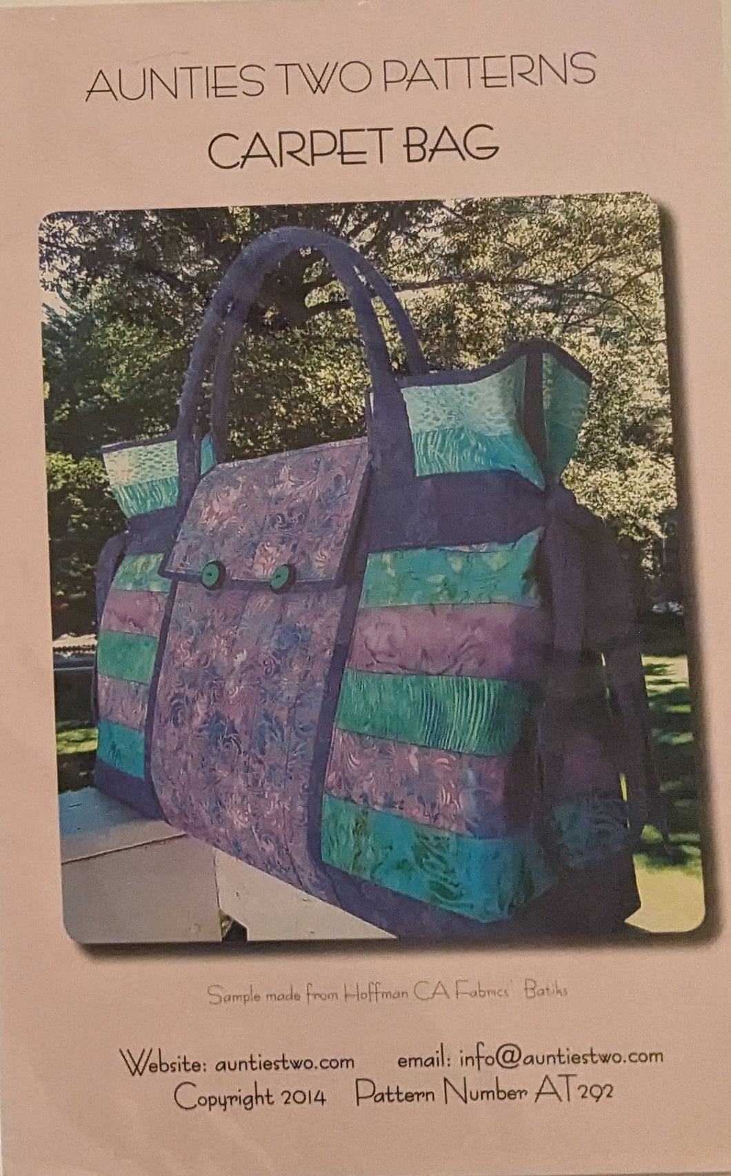 Aunties Two Patterns - Carpet Bag