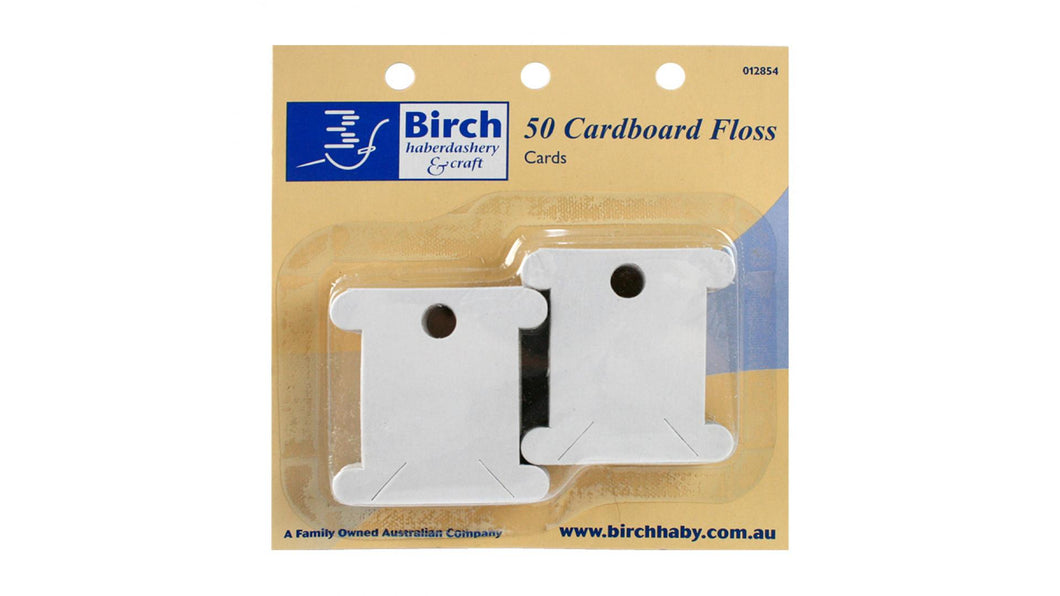 Birch Floss Cards, cardboard, pack of 50