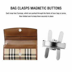 Magnetic Handbag Buttons Large Black