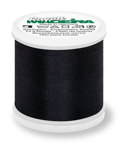 Madeira Rayon 40 1000M Machine Embroidery Thread 1000 Black