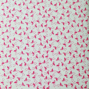 Pink Flamingoes on White (5 Flamingo)