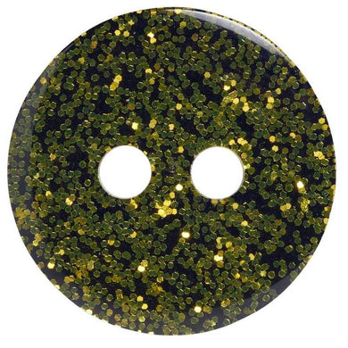 Hemline Precious Solid Glitter 22 Button Gold 14 mm