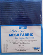 Load image into Gallery viewer, Annie&#39;s Lightweight Mesh Fabric 18&quot; x 54&quot; - Blast-off Blue