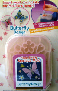 Clover Needle Felting Applique Mould Butterfly Design