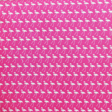 White Flamingoes on Pink (2 Cerise)